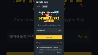 Binance cryptobox promo code 🏆#binance #crypto #bitcoin
