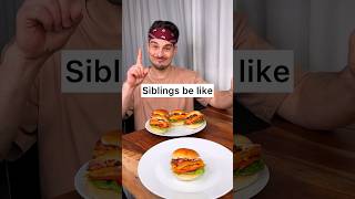How to share food with siblings properly😌❤️🍔 | CHEFKOUDY