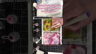 Using Alcohol Ink Markers with Gelli Printing #shorts #alcoholink #gelliprinting