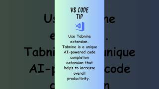 VS Code tip. Use Tabnine extension for auto completion #shorts