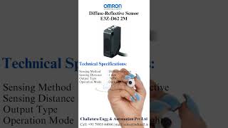 Omron  Diffuse-reflective Sensor E3Z-D62 2M | +91 79955 44066#shorts