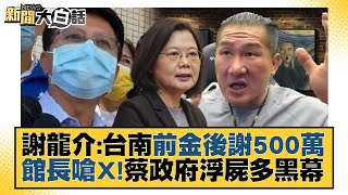 謝龍介：台南前金後謝500萬 館長嗆X！蔡政府浮屍多黑幕 新聞大白話@tvbstalk  20221215