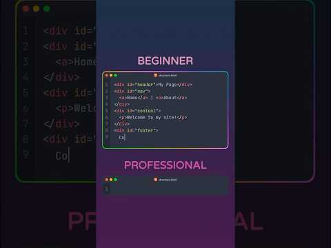 HTML Structure Noob vs Pro