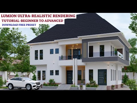 How to create a realistic daylight exterior rendering in lumion -Step by Step tutorial for beginners