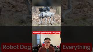 Ai robot dog with flamethrower