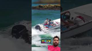 Chote bache chala rhe h boat 🚤 #boating #boatlife #dangerous #speedboat #boatingfun #shorts
