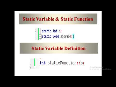 P:1|Static Variables and Static Function in c++ with examples in code block in OOP|static variable