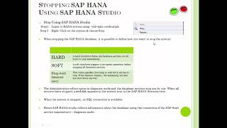HANA Operations #hana #sap #sapbasis