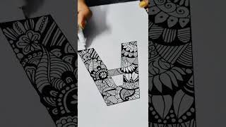Fusion of Mandala Art in ‘A’| #fusionart #mandalaart#trendingshorts #viralvideos @WowwWritings