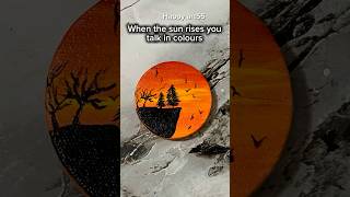 Mini Canvas, Big Sunset SunsetMagic #MiniAcrylicPainting #AestheticSunset #AcrylicA