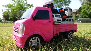 Pink truck RC & minicar & minicar storage truck!