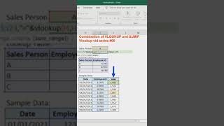 #Shorts | VLOOKUP and SUMIF Formula Combination
