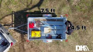 DK2 Trailers | MMT5X7 5-in-1 5' x 7' Multi-Utility Trailer | Galvanized Steel