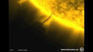 space ship refueling at sun