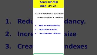MS Azure DP 900 Q & A 21-24