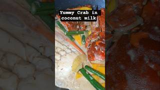 yummy crab in coconut milk, ASMR #food #mycooking #cooking #foodie #shorts #myfoodie #crab #yummy
