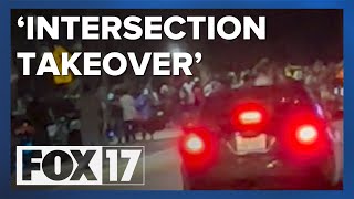 Video shows "intersection takeover" on Grand Rapids' west side