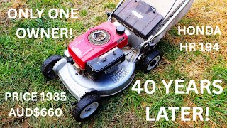 HONDA HR194 Lawn Mower =One owner -40-year review