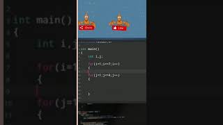 C Language Love triangular pattern in c || #short #programing #coding #harrybhai