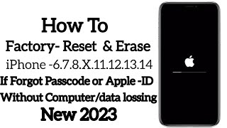 Erase iPhone without Apple ID password 2023 || reset locked iPhone disabled iPhone 🆕 work