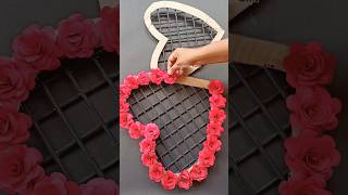 DIY Two Heart Shape Wall Decor|#ytshorts #viral #heartwallhanging #walldecor #ashortaday #diy #craft