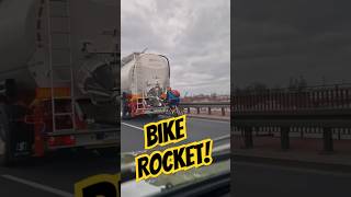 Speed Boost Unlocked! 🚛💨🚴‍♂️ #automobile #truckdriver #lkw #camion #bigrig #cycle #smile