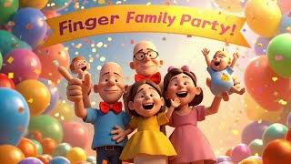 [ 1 MINUTE LOOP ] Finger Family Puppet Dance Party | Fun 3D Cartoon for Toddlers 🎉🎶