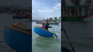 Would you go on a coconut boat ride in Vietnam? 😅 #HoiAn #Vietnam #TravelContentCreator