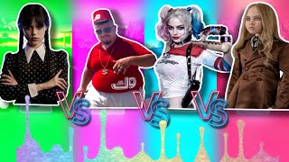 SKIBIDI DOP  🆚 HARLEY QUINN  🆚 WEDNESDAY  🆚 M3GAN | Tiles Hop EDM Rush!