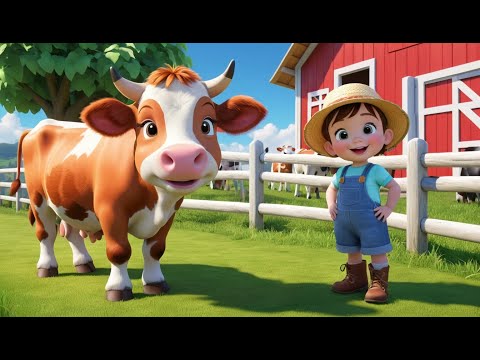 Baby Cow Say Moo Moo Moo | Fun Farm Animal Song for Kids | Happy Nursery Rhyme
