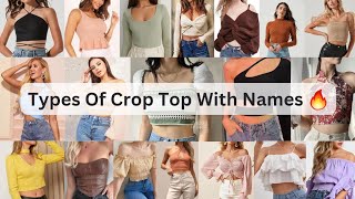 Different Types Of Crop Top With Names 😍 || Types Of Trending Tops For Girls And Womens