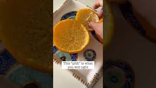 Diy Orange Peel Candle! #orangepeel#diycandle#springdiy#crafts#craftsdiy#candlediy#trythisathome