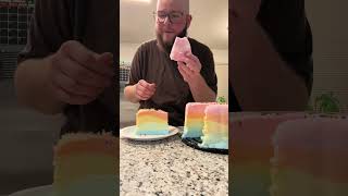 Sweet treats with colorful cotton candy flavors #cloudcake #cottoncandy