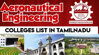 Aeronautical Engineering Colleges list in Tamilnadu|Best aeronautical engineering colleges|2025|
