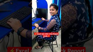 Excel trick one click report ready 😲🔥 #viral #shorts #excel #computer