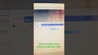 how to enable dhcp client in mikrotik  router #mikrotik