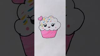 Cupcake 🧁 Easy Drawing For Kids #cupcake #trending #painting #kidstvforfun #shorts #viralshorts