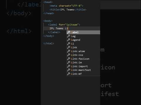 Autocomplete feature for List in HTML #shorts