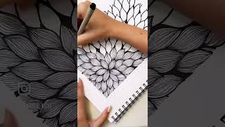 Easy floral zentangle |✨  #zentangle #doodleart #pattern #design #doodle #art #drawing #zendoodle