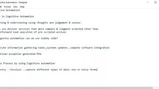 Cognitive Automation