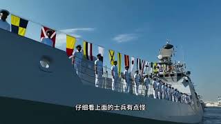 俄罗斯海军节，中国052d焦作舰霸气出镜，引得普京连连点头称好