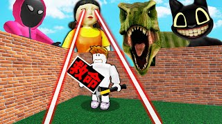 隨時會被各式各樣的「怪物襲擊」😱我為了生存必須蓋出無敵堡壘！【Roblox 機械方塊】