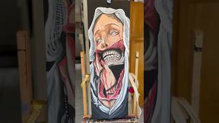 #gothic #painting #darkart #nun #rosary #skull #horror #art #draw #painter #prayer #religion #shorts