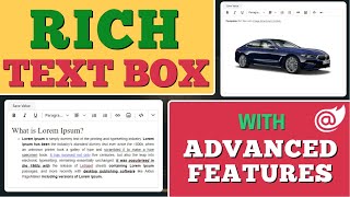 Blazor : Implement Rich Text Box || DropDown List || Syncfusion