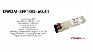 DWDM-SFP10G-60.61   |  Cisco Compatible 10GBASE-DWDM SFP+ 1560.61nm 80km
