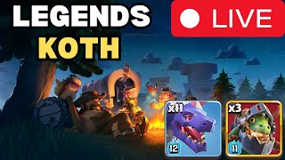 Slightly Different Army in Legends into KOTH #coclive #live #giftedbysupercell