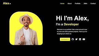 🚀 How to Build an Easy Portfolio Website with  _  Profile Picture  _  HTML CSS Tutorial