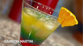 Sip the Rainbow: A Stunning Rainbow Martini for National Pride Day! 🌈🍸