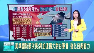 美準國防部次長:台灣軍費不足 國會刪減"令人不安"｜94要賺錢