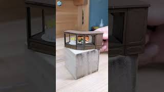 DIY Miniature Dollhouse Kit Part 13 of 17 | Counter Display Cabinet #diykit | Forest Teashop 丛林么么茶